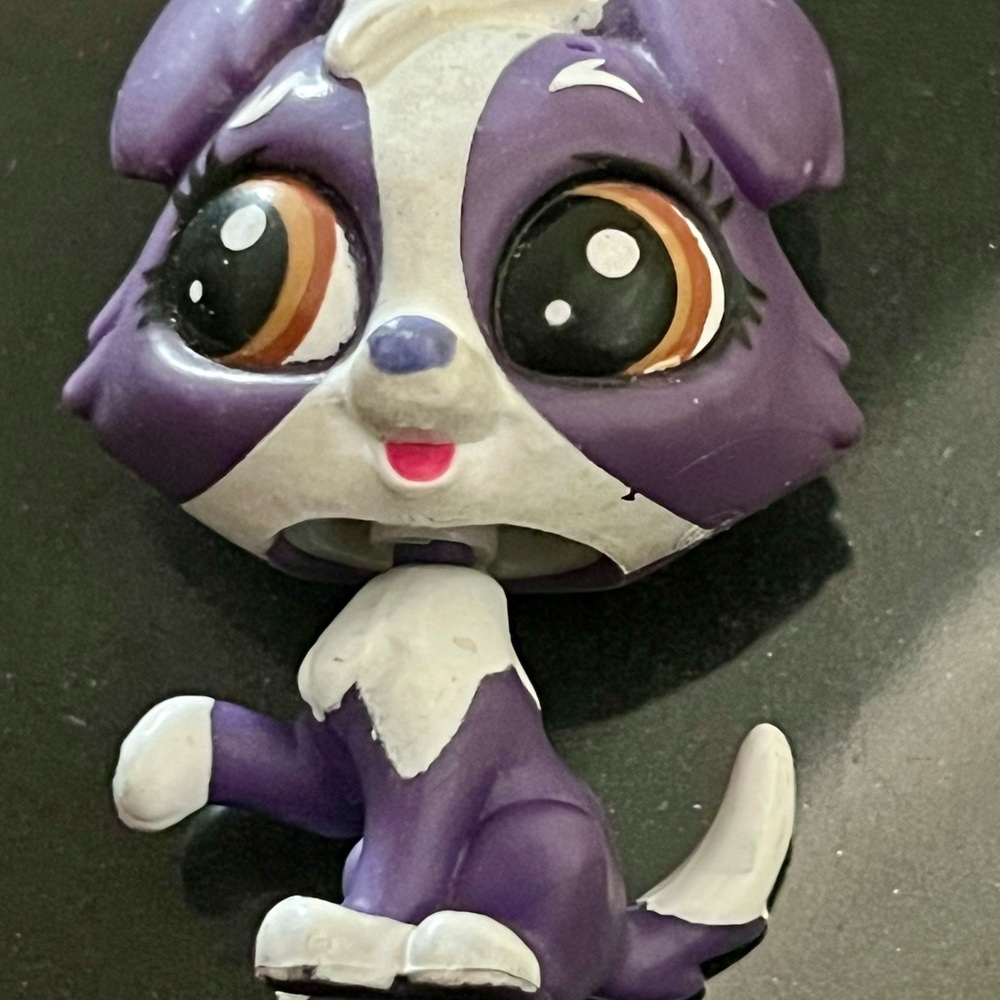 Littlest Pet Shop LPS #3757 "Shep  Shetland" Purple Border Collie PAWSABILITIES